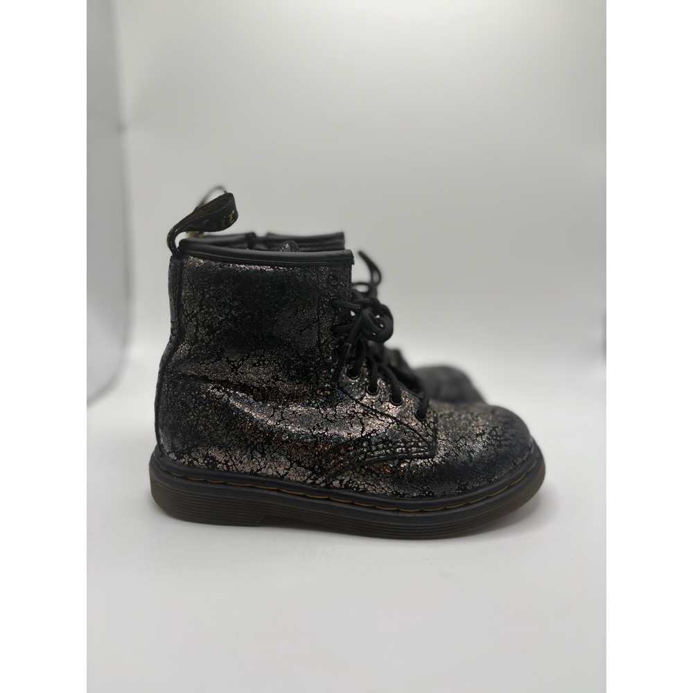 Dr Martens Kids 10 Girls Glitter Combat Boots‎ Laced